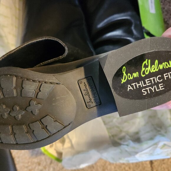 Sam Edelman "Penny" Black Leather boots. NIB. Size 5.5 Wide - Picture 8 of 13